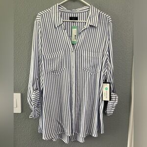 Tinsel - lightweight button down shirt. NWT, Size XXL.
